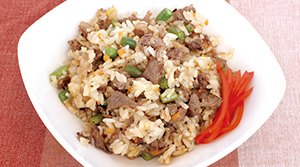 牛肉の黒酢チャーハン