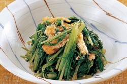 水菜と油揚げの炒め煮