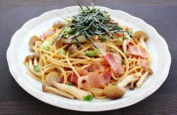 きのことベーコンの和風パスタ