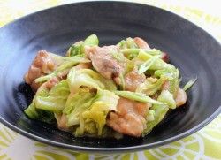 鶏とキャベツのみそ炒め