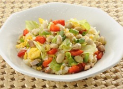 大豆とレタスの炒飯