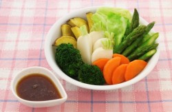 温野菜サラダ（小麦を使わない丸大豆しょうゆドレッシング）