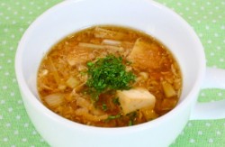 ささみの黒酢スープ