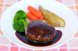 黒酢ソースのハンバーグ