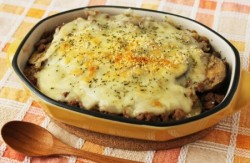 なすとひき肉のみそチーズグラタン