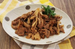 舞茸と豚肉のバター炒め
