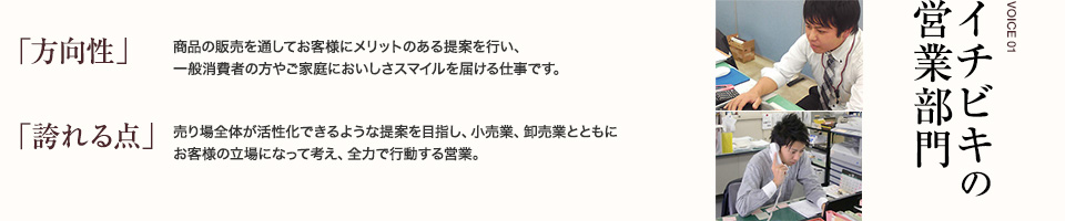 イチビキの営業部門