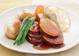 揚げ野菜の甘酢あんかけ